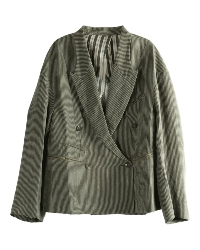 Ziggy Chen striped blazer - Grün Grün