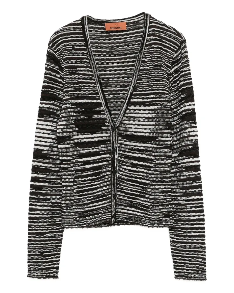Missoni Gestreifter Cardigan - Schwarz Schwarz