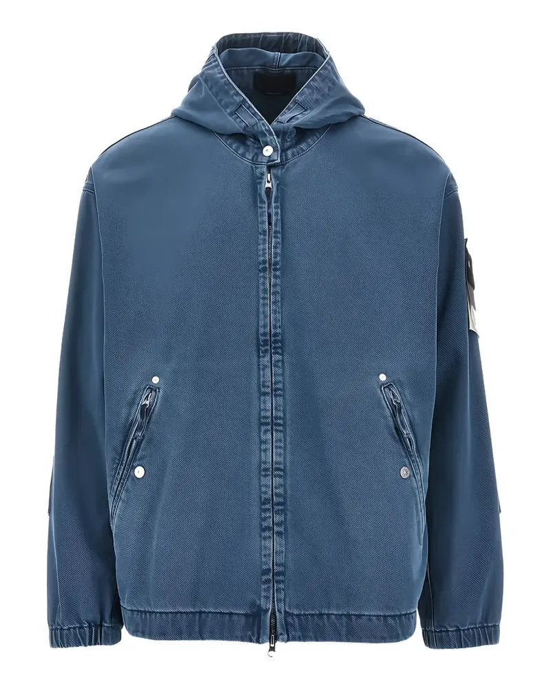 Stone Island hooded zip-up jacket - Blau Blau