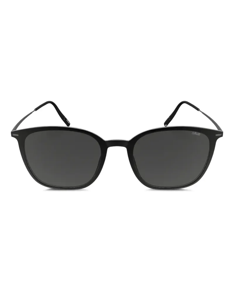 Silhouette Sequoia Sonnenbrille mit eckigem Gestell - Schwarz Schwarz