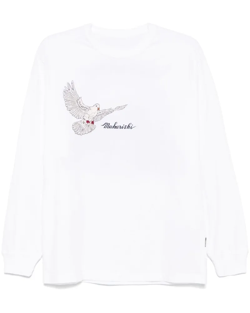 maharishi 5316 Peace Mount Maha T-Shirt - Weiß Weiß