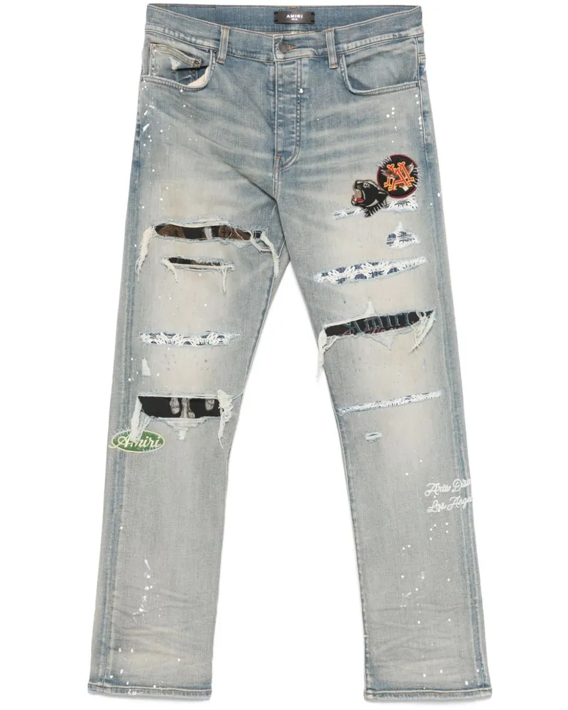 Amiri Jeans mit Vintage-Patch - Blau Blau
