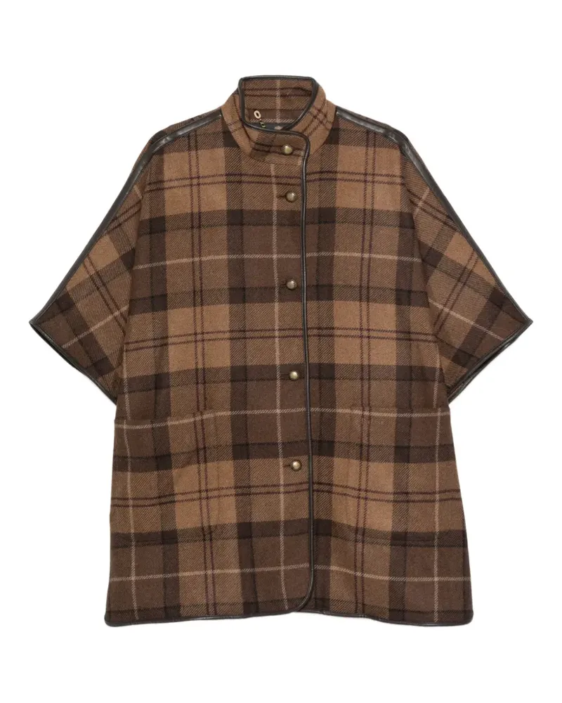 Barbour Judith Cape-Jacke mit Schottenkaro - Braun Braun
