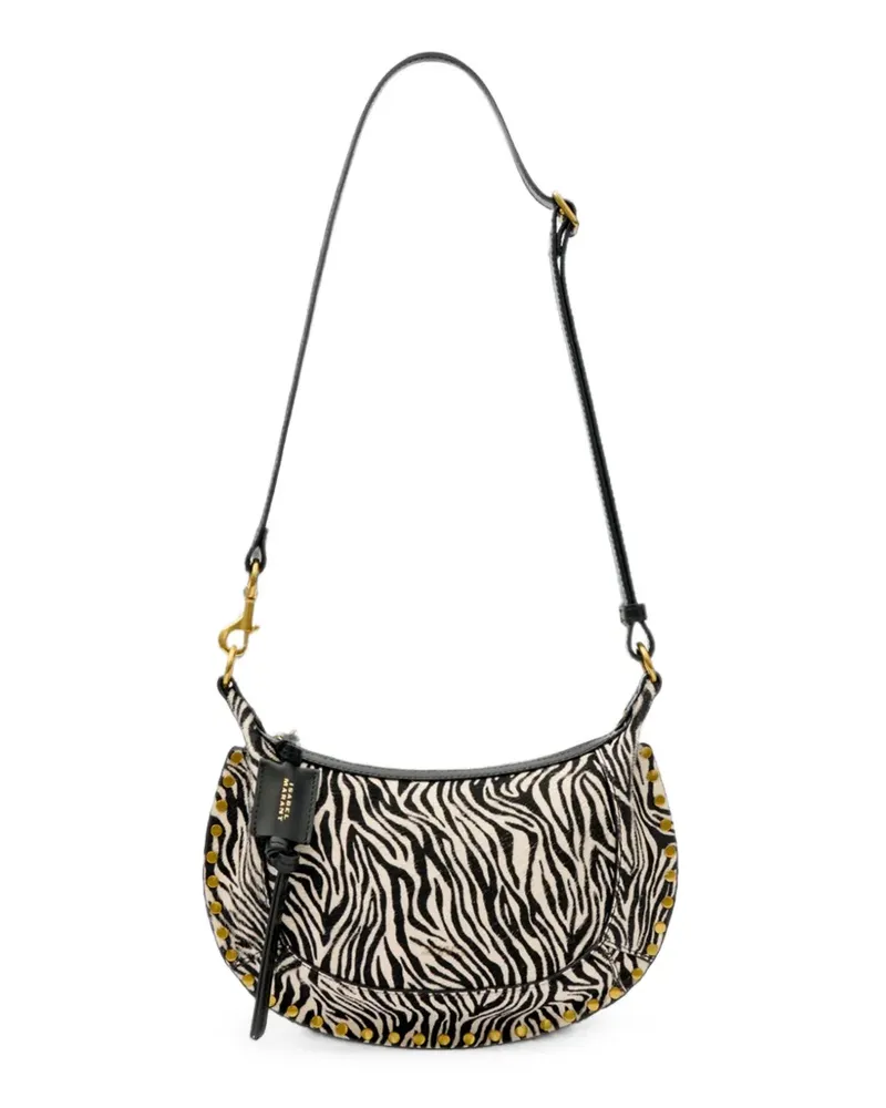 Isabel Marant Oskan Moon zebra-pattern shoulder bag - Nude Nude
