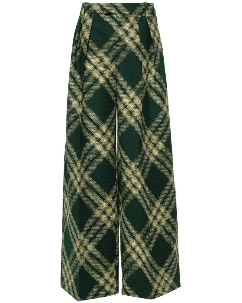 Burberry Hose mit Faltendetail - Grün Grün