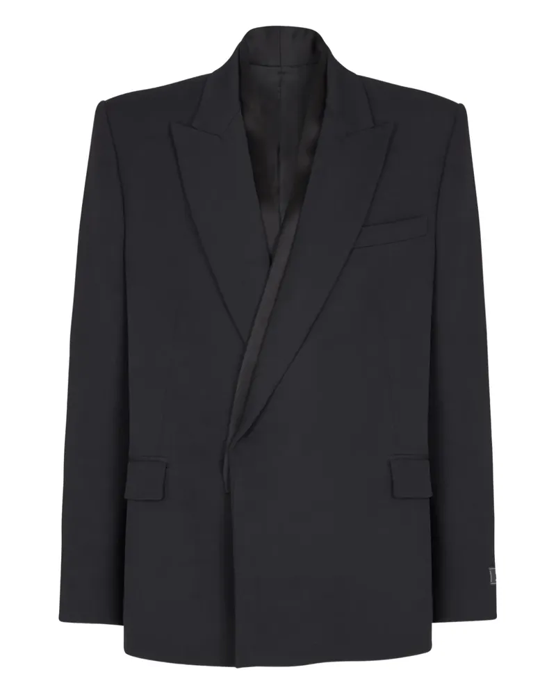 Balmain Einreihiges Sakko - Schwarz Schwarz