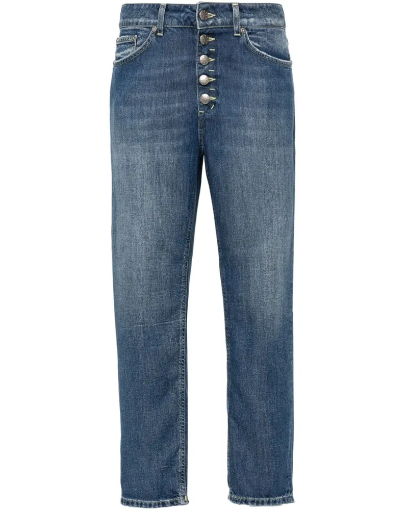 Dondup Halbhohe Koons Cropped-Jeans - Blau Blau
