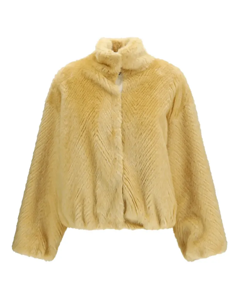 forte_forte Jacke aus Faux Fur - Gelb Gelb