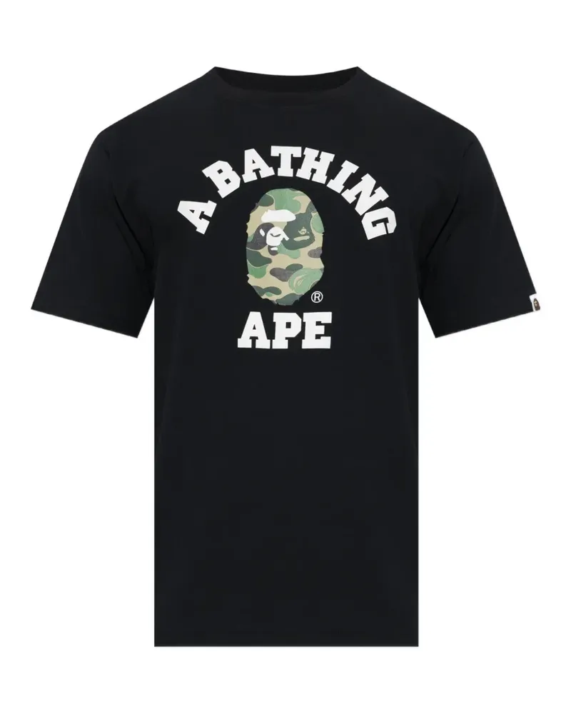 BAPE T-Shirt mit Camouflage-Print - Schwarz Schwarz