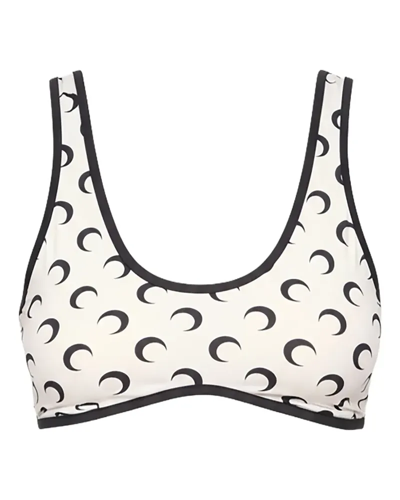 Marine Serre moon-print bra top - Weiß Weiß