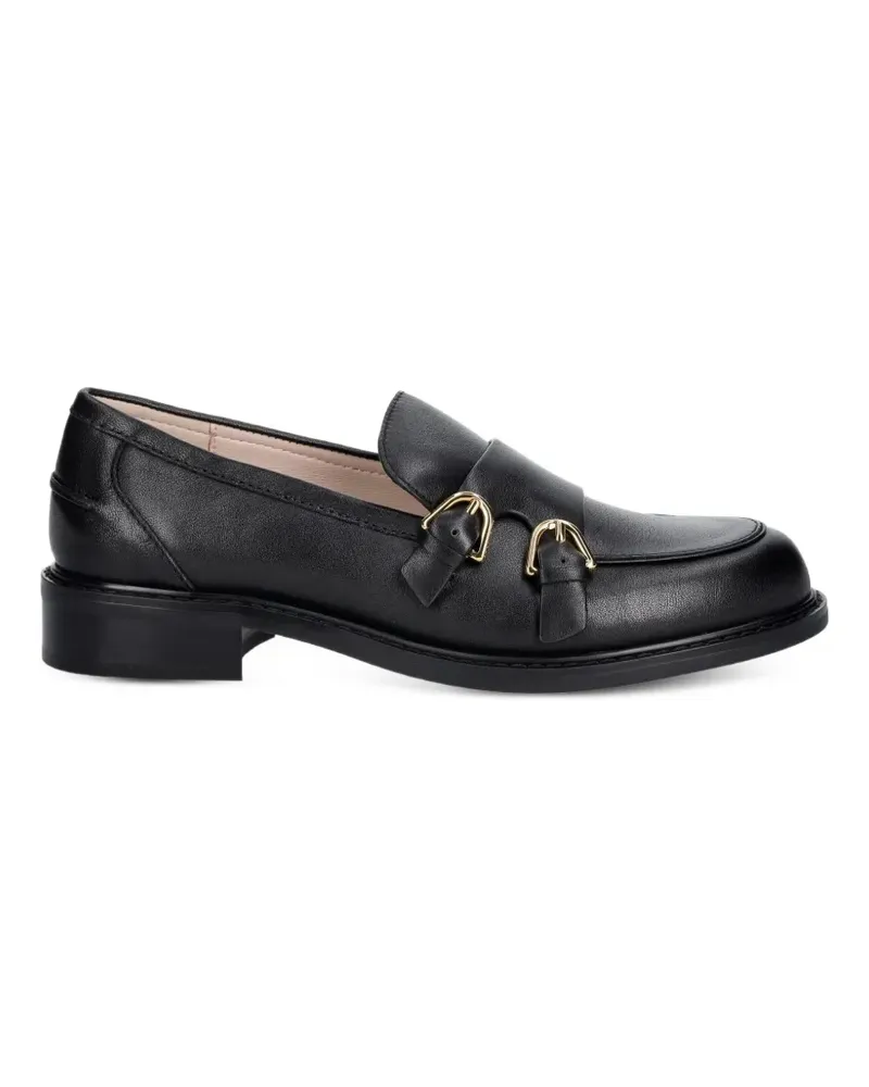 Coccinelle double-buckle leather loafers - Schwarz Schwarz