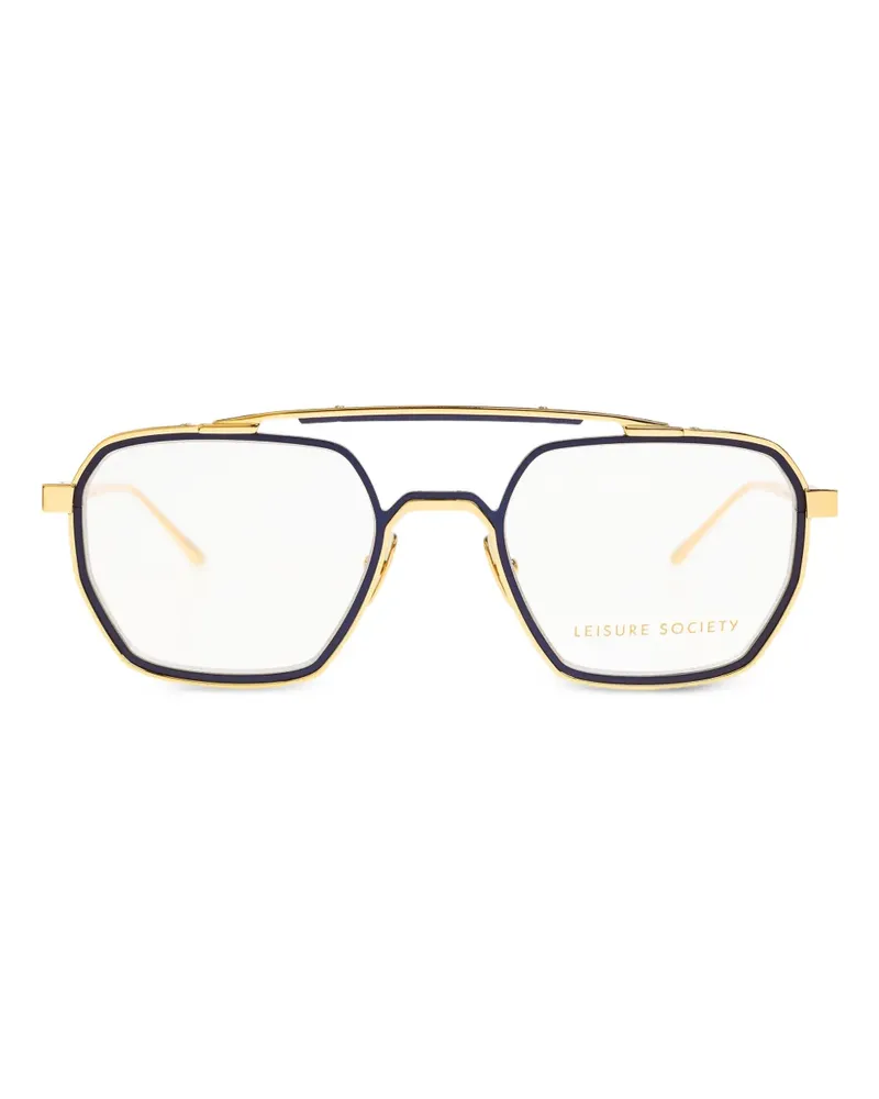Leisure Society Victor Brille mit geometrischem Gestell - Blau Blau