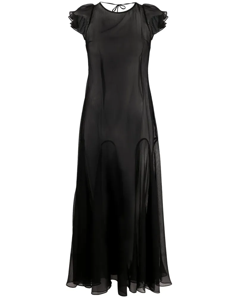V:PM ATELIER Kleid mit Sheer-Effekt - Schwarz Schwarz