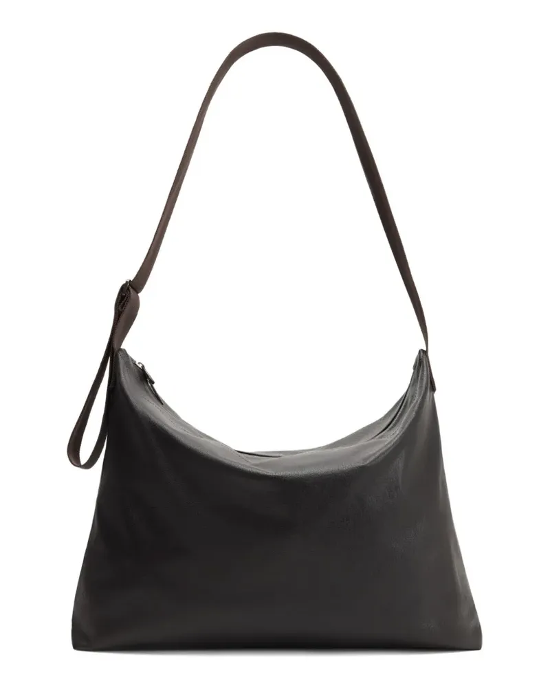 Christophe Lemaire Längliche Folio Schultertasche mit Reißverschluss - Braun Braun