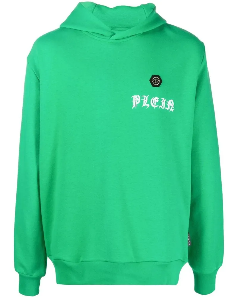Philipp Plein Hoodie mit Logo-Print - Grün Grün
