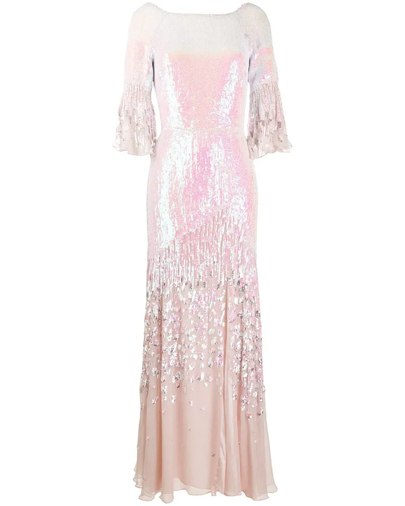 Temperley London Celestial' Abendkleid mit Pailletten Rosa