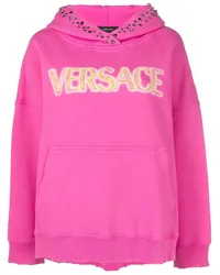 Versace Hoodie mit Logo-Print Rosa