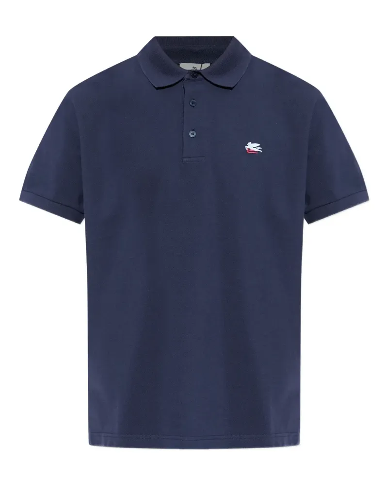 Etro Poloshirt mit Logo - Blau Blau