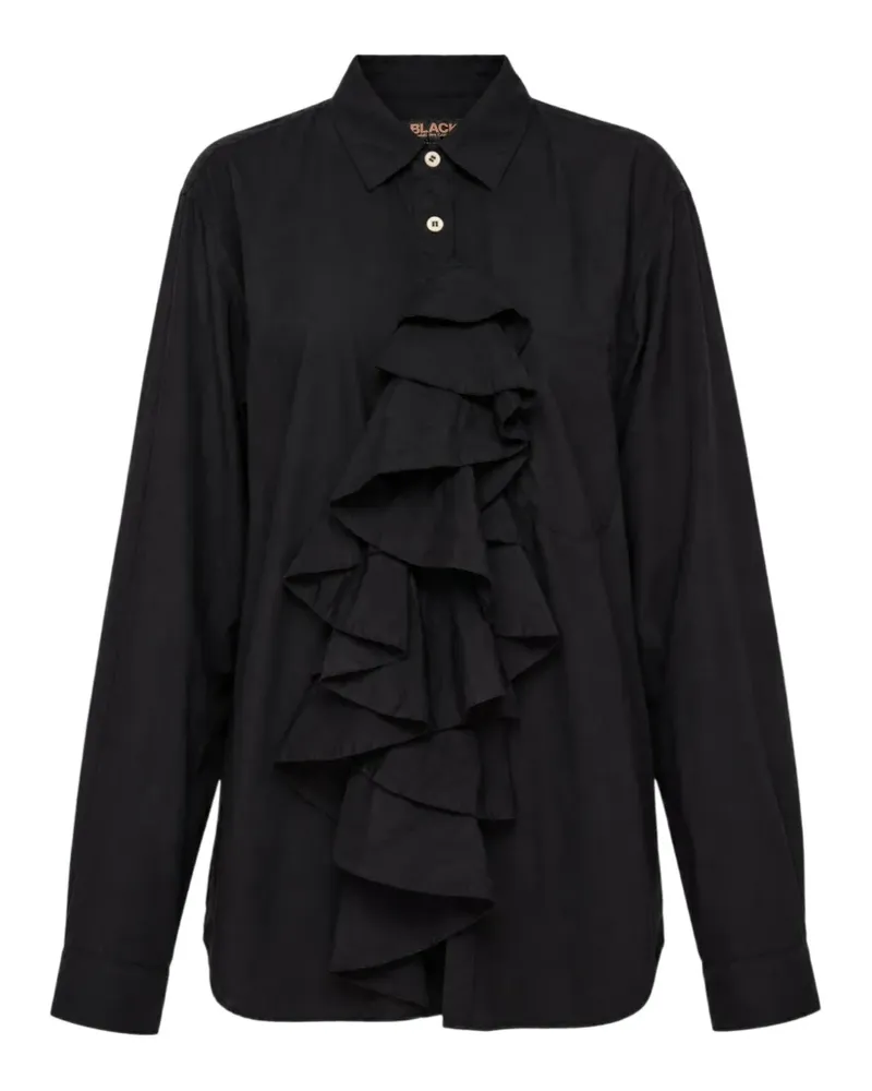 Comme des Garçons ruffled long-sleeve shirt - Schwarz Schwarz
