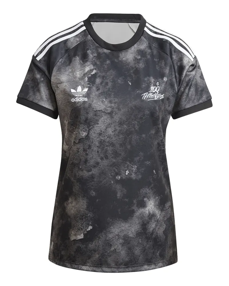 adidas Originals x 100 Thieves marble-effect T-shirt - Grau Grau