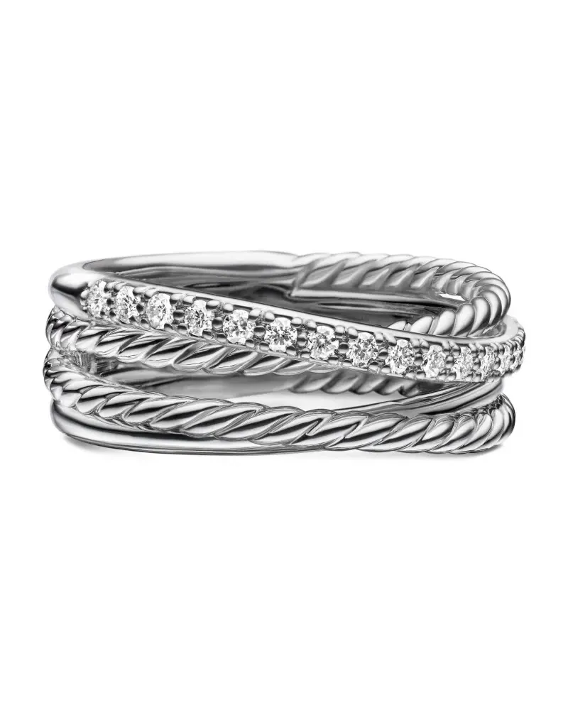 David Yurman Crossover Ring aus Sterlingsilber 8mm Silber