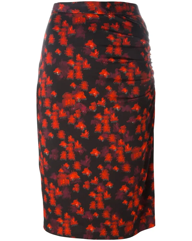 Givenchy Rock mit abstraktem Print - Rot Rot