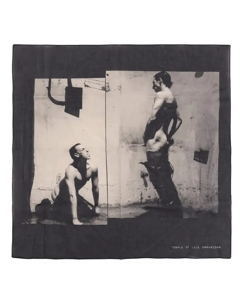 DRKSHDW by Rick Owens printed logo scarf - Schwarz Schwarz