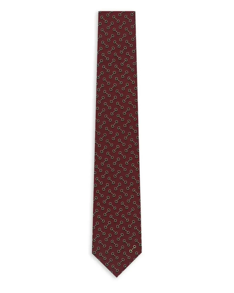 Gucci Krawatte mit Horsebit-Muster - Braun Braun