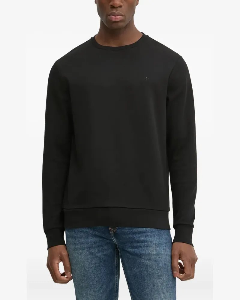 Hackett Sweatshirt mit Logo-Stickerei - Schwarz Schwarz