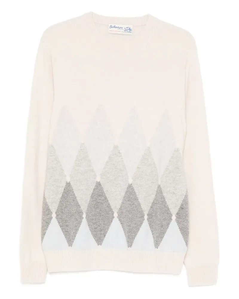 Ballantyne argyle-knit crew-neck sweater - Nude Nude