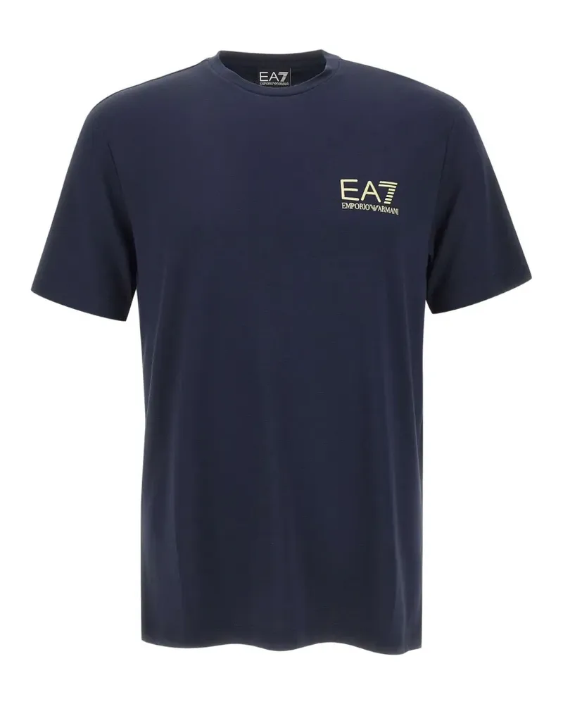 EA7 logo short-sleeve T-shirt - Blau Blau