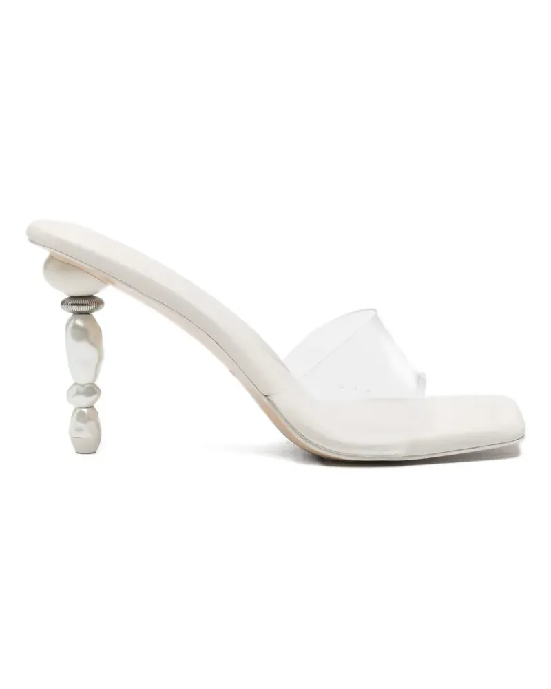 Cult Gaia Mahina pearl-embellished sandals - Weiß Weiß