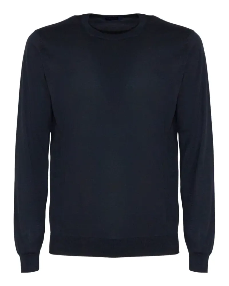 Drumohr  ribbed-trim sweater - Blau Blau