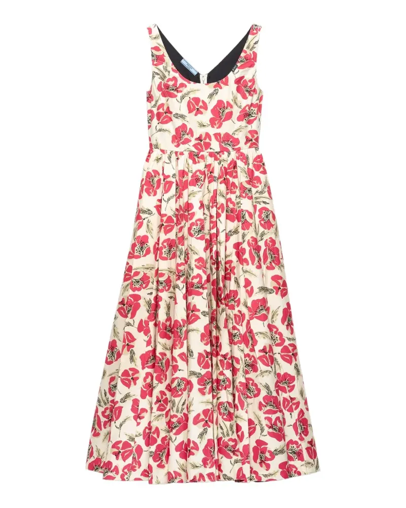 Prada Kleid aus weichem Popeline - Nude Nude