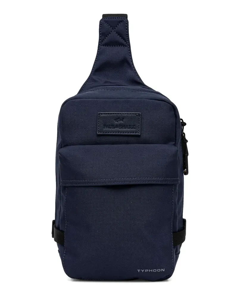 Paul & Shark Gürteltasche mit Logo-Patch - Blau Blau