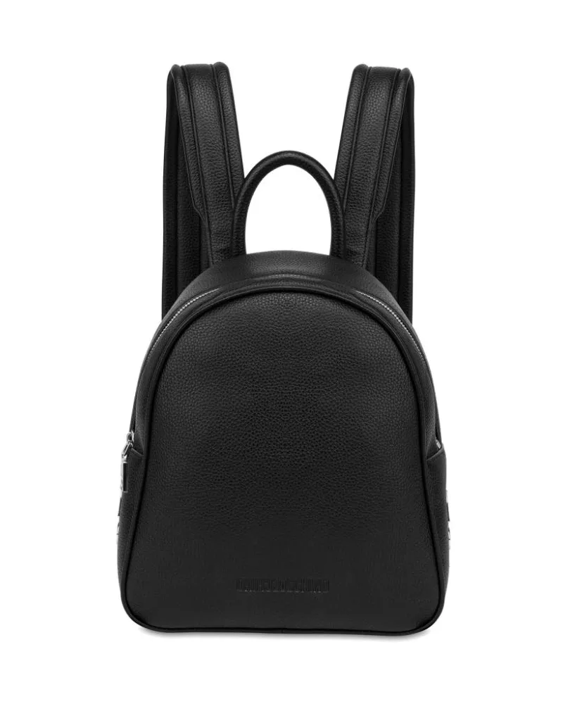 Moschino Rucksack mit Logo-Prägung - Schwarz Schwarz