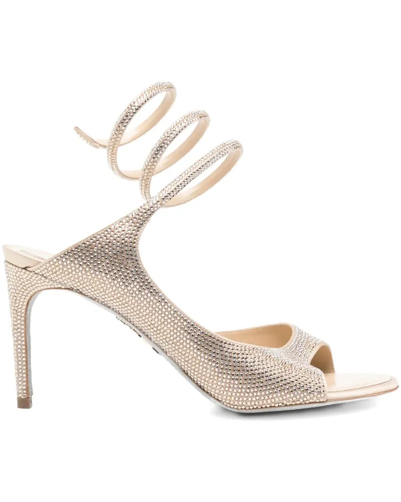 René Caovilla Audrey Sandalen 80mm - Gold Gold