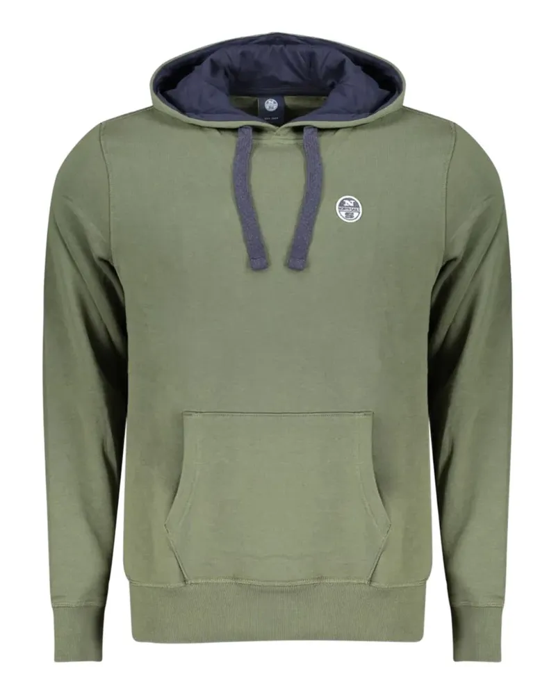 North Sails drawstring-hood kangaroo-pocket hoodie - Grün Grün