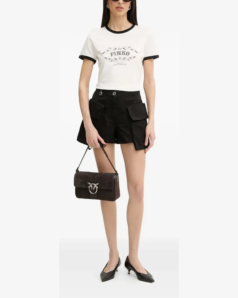 Pinko oversized-pocket shorts - Schwarz Schwarz