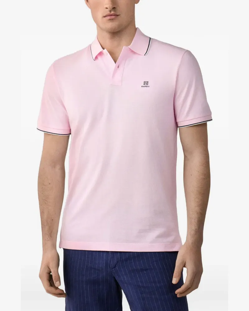 Hackett Heritage Poloshirt mit Spitze - Rosa Rosa