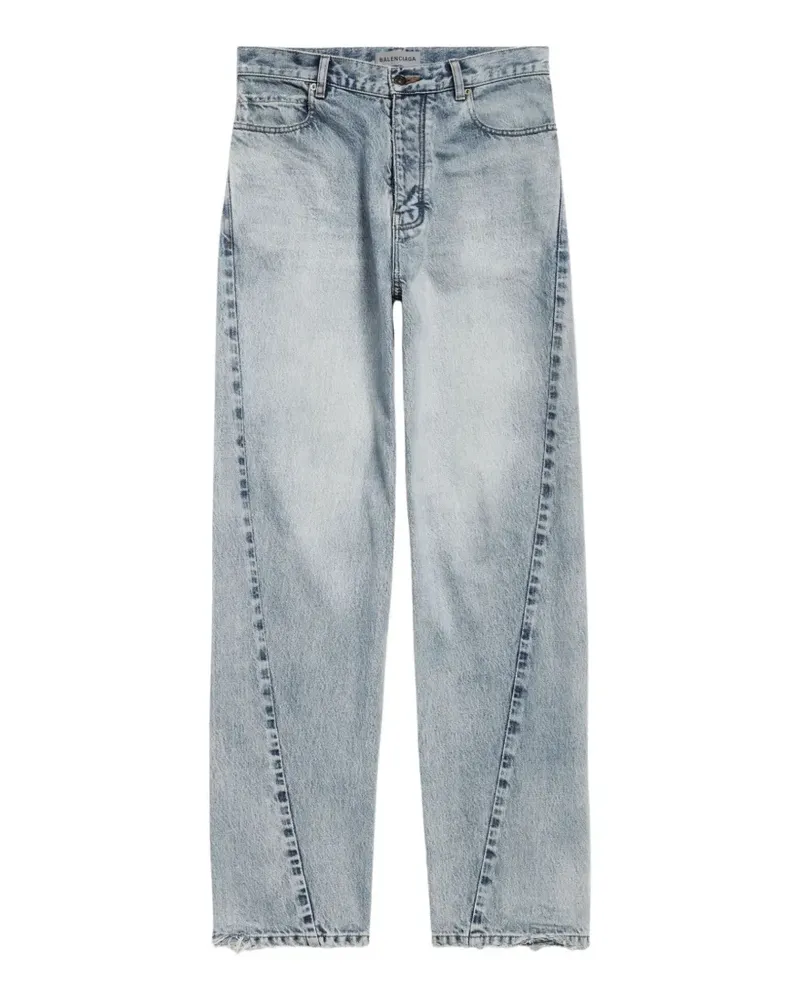 Balenciaga faded twisted-seam jeans - Blau Blau