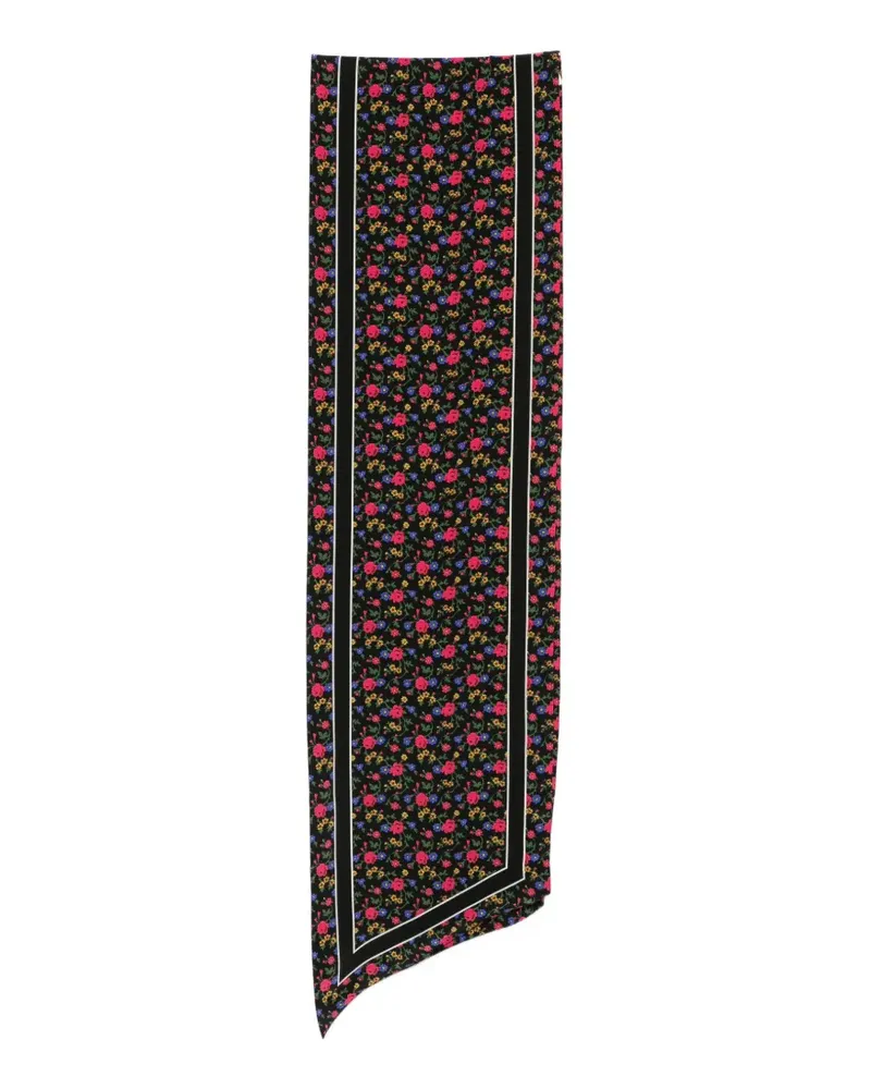 Chloé floral-print silk scarf - Schwarz Schwarz