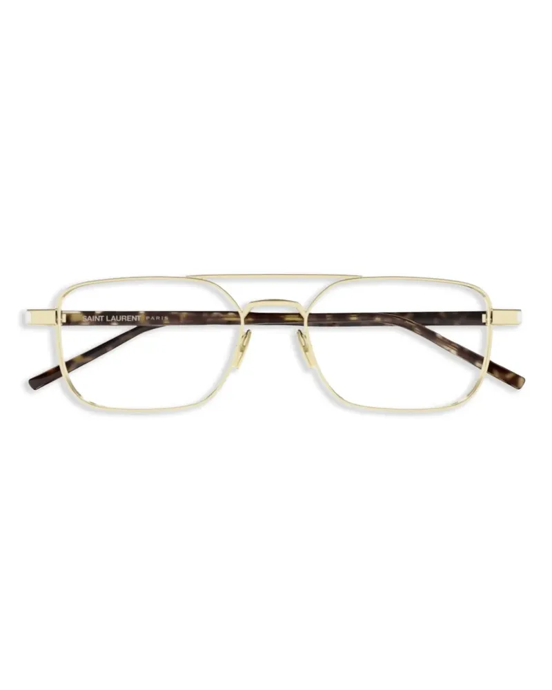 Saint Laurent Brille mit eckigem Gestell - Gold Gold