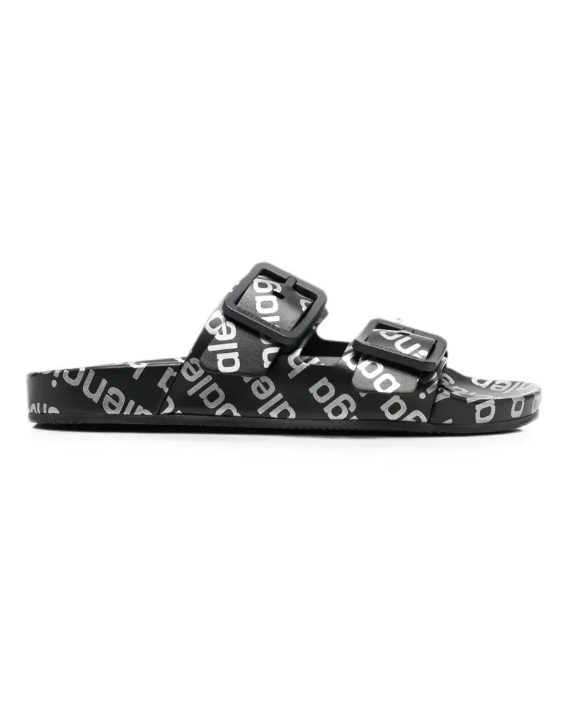 Balenciaga Mallorca logo-print sandals - Schwarz Schwarz