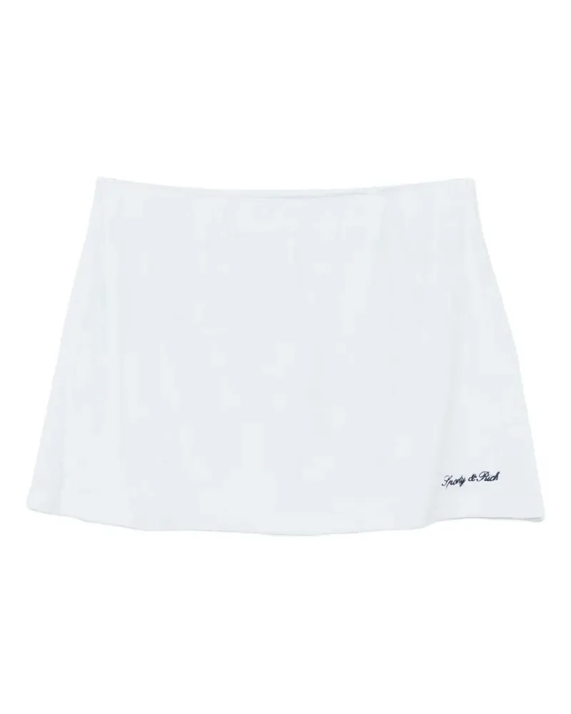 SPORTY & RICH Minirock mit Logo-Stickerei - Blau Blau