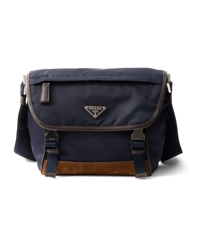 Prada Kleine Re-Nylon Schultertasche - Blau Blau