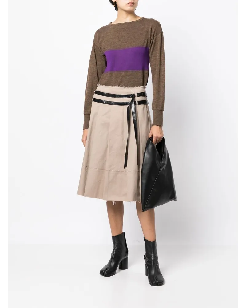 Maison Margiela Pullover mit Kontrasteinsätzen - Braun Braun