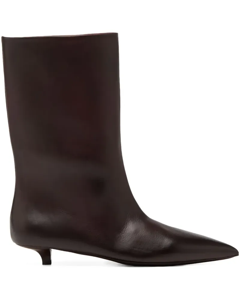 Marsèll Spitze Kitten-Heel-Stiefel - Braun Braun