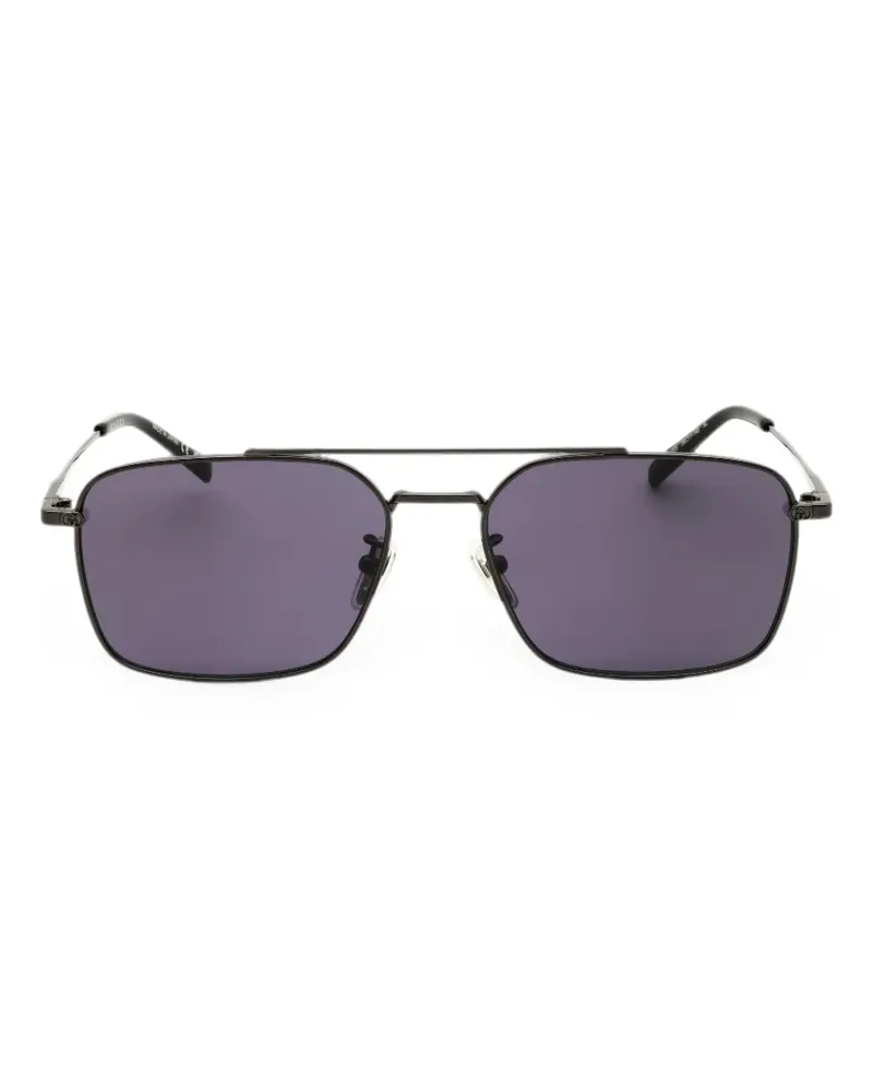 Gucci rectangle-frame sunglasses - Schwarz Schwarz