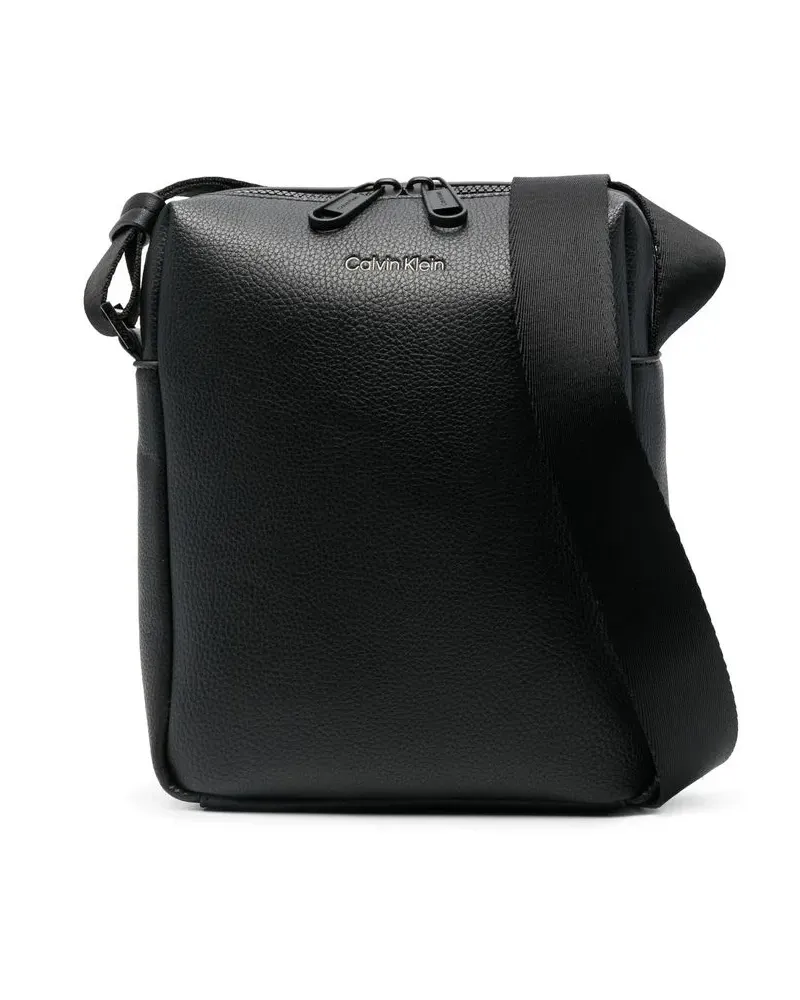 Calvin Klein Kuriertasche mit Logo-Print - Schwarz Schwarz